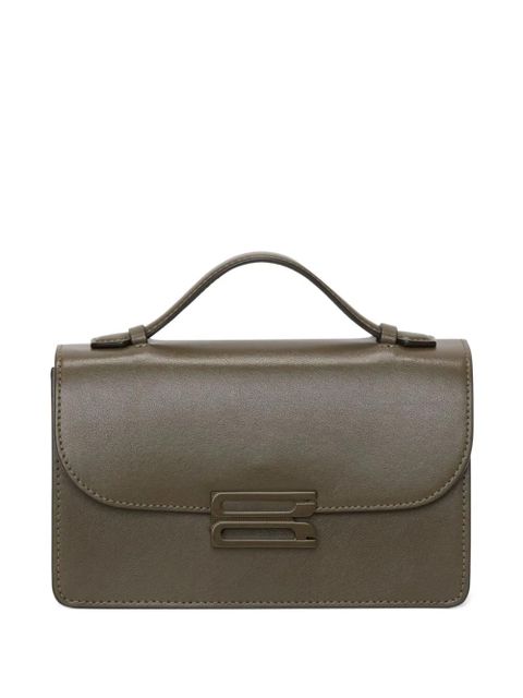 Victoria Beckham mini Dorian top-handle clasp satchel bag - Green - zdjęcie produktu nr 1