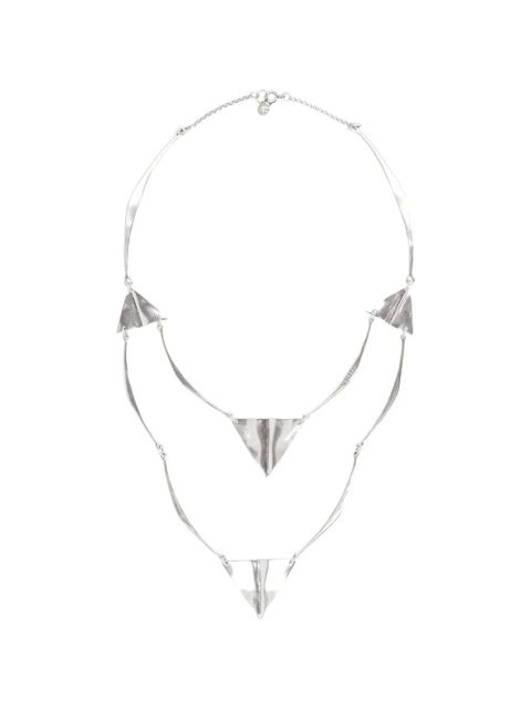 ISABEL MARANT Blair triangle-pendant necklace - Silver - zdjęcie produktu nr 2