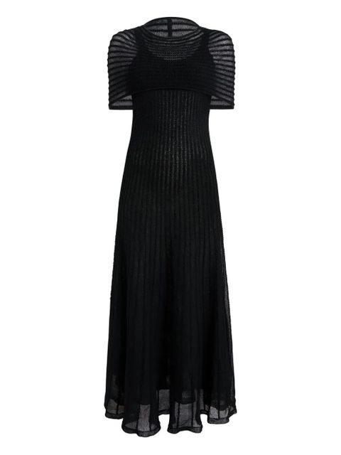 KHAITE Thora striped dress - Black - zdjęcie produktu nr 1