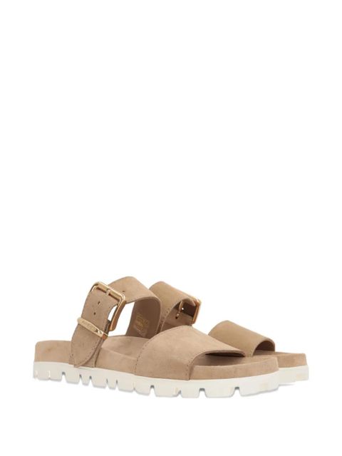 Miu Miu buckled-strap suede sandals - Neutrals