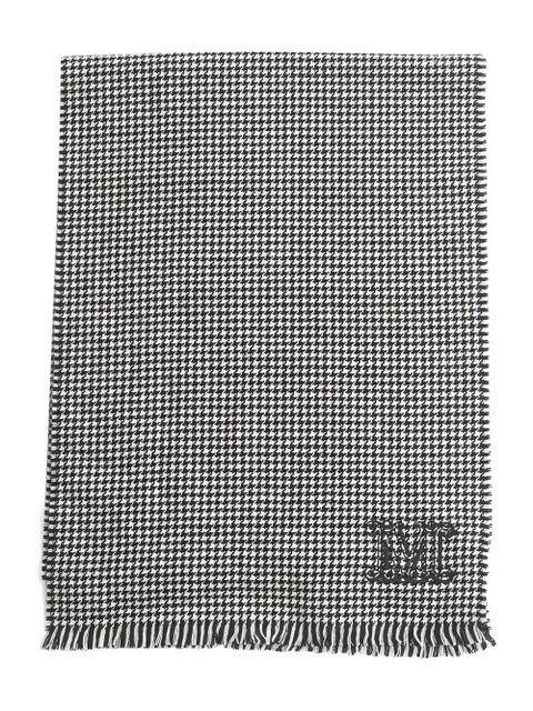 Max Mara houndstooth fringed scarf - Black - zdjęcie produktu nr 1