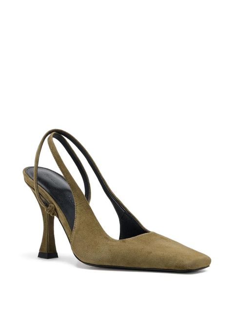 Proenza Schouler 90mm Trap Cross heeled pumps - Green - zdjęcie produktu nr 2