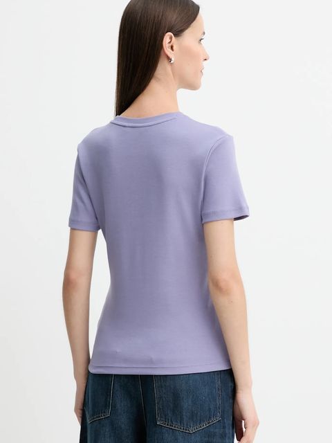 Tommy Hilfiger t-shirt bawełniany damski kolor fioletowy WW0WW40587