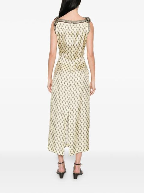 DÔEN paisley-pattern midi dress - Neutrals