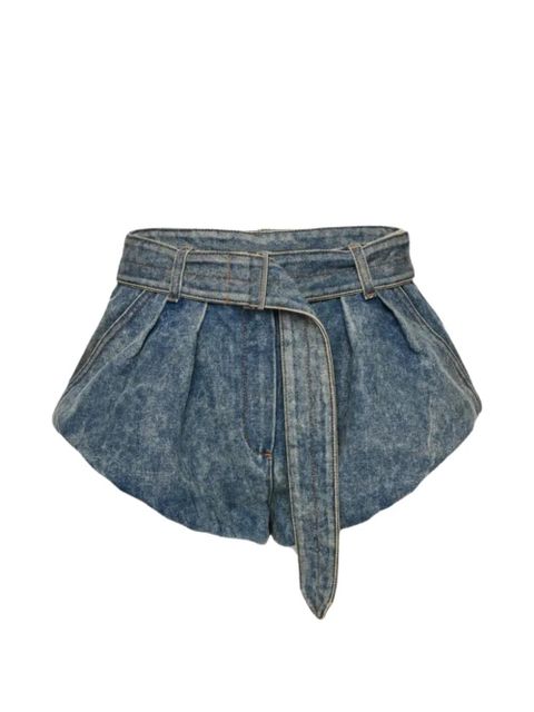 Magda Butrym belted denim shorts - Blue - zdjęcie produktu nr 1