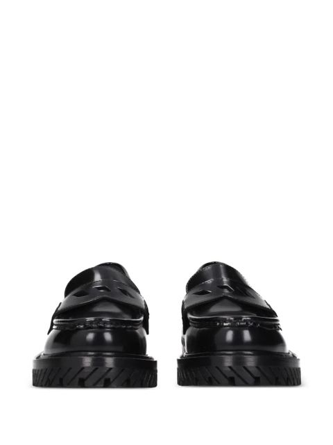 Off-White leather loafers - Black
