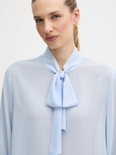 OUI bluzka damska kolor niebieski gładka 96068