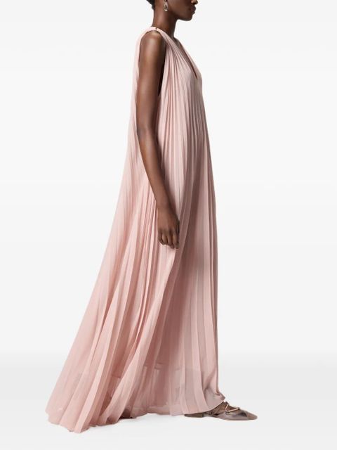 PINKO pleated halterneck maxi dress