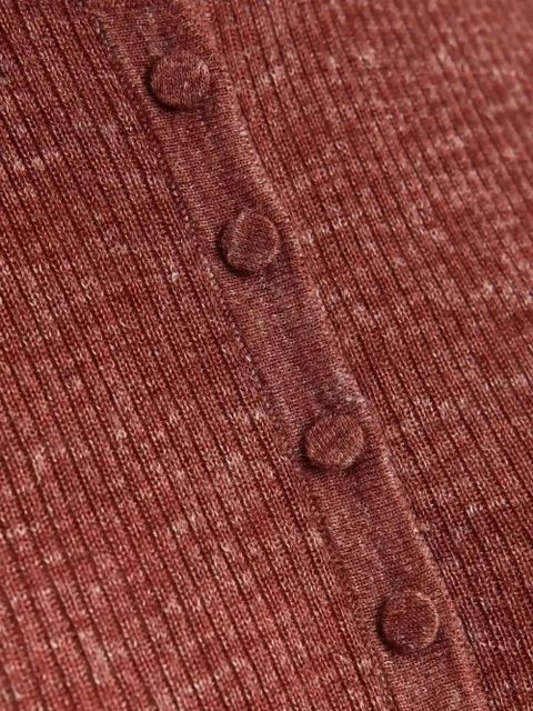 Gabriela Hearst Anges button-collar T-shirt - Red