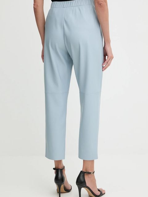 MAX&Co. spodnie damskie kolor niebieski fason cygaretki high waist 2526786014200