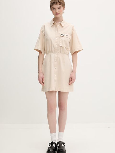 Karl Lagerfeld Jeans sukienka koszulowa bawełniana - zdjęcie produktu nr 1