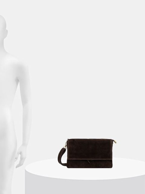 Answear.LAB torebka zamszowa kolor brązowy