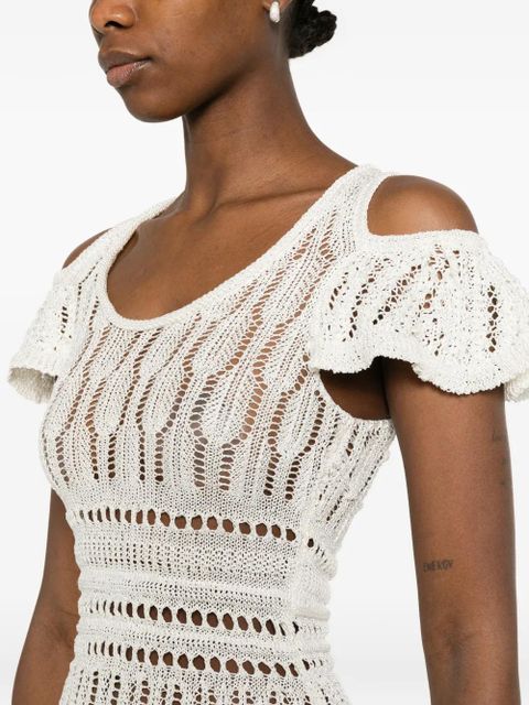 JW Anderson ruffled crochet dress - White