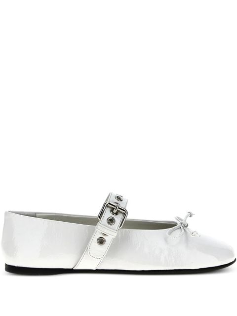 Miu Miu patent-finish leather ballet flats - White - zdjęcie produktu nr 1