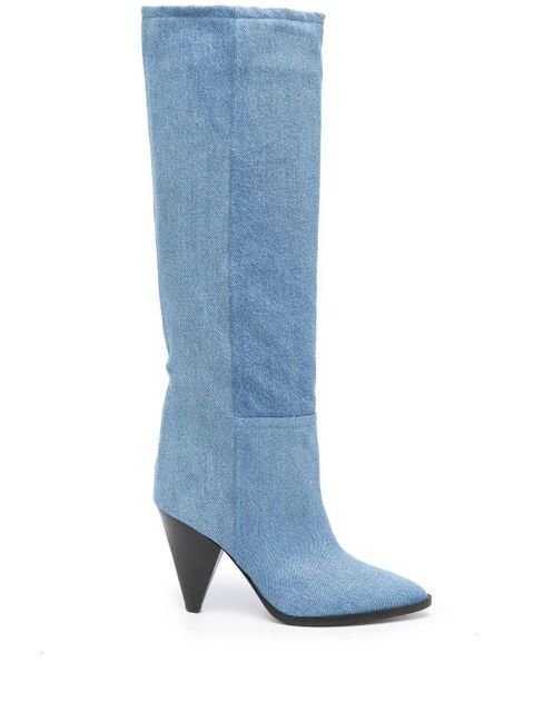 ISABEL MARANT Ririo denim 80mm boots - Blue - zdjęcie produktu nr 1