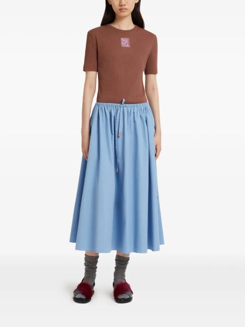 Marni drawstring gathered midi skirt - Blue - zdjęcie produktu nr 2