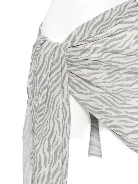MC2 Saint Barth Sery zebra-pattern sarong - Neutrals