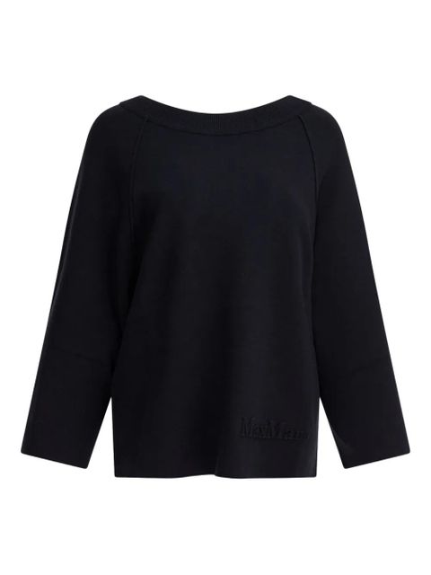 Max Mara logo-embossed jumper - Blue - zdjęcie produktu nr 1