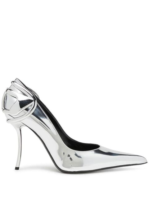 Diesel 90mm pointed slingback pumps - Silver - zdjęcie produktu nr 1
