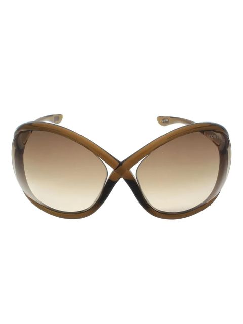 TOM FORD Eyewear geometric semi-rim sunglasses - Brown - zdjęcie produktu nr 1