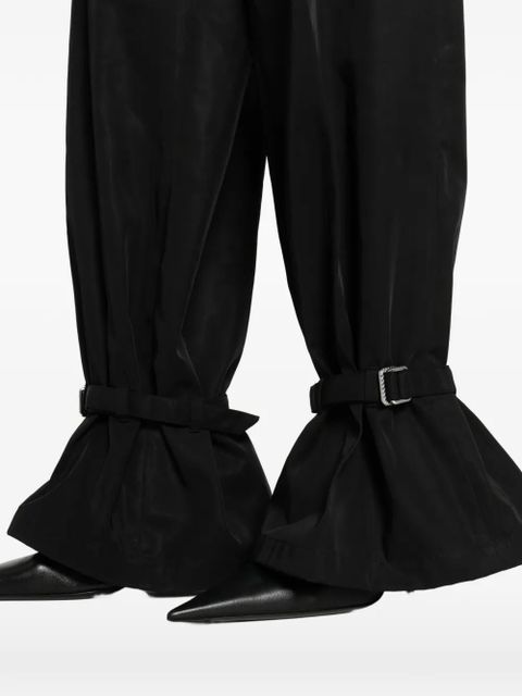 The Attico buckle-detail pocket trousers - Black