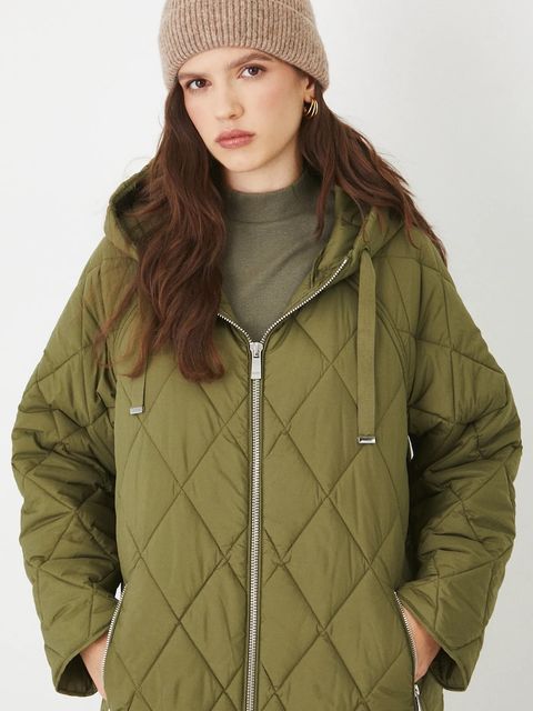 Medicine płaszcz damski kolor zielony przejściowy oversize