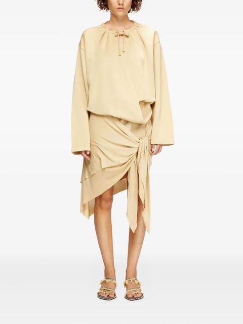 Diesel D-Creed drawstring wrap dress - Neutrals - zdjęcie produktu nr 2