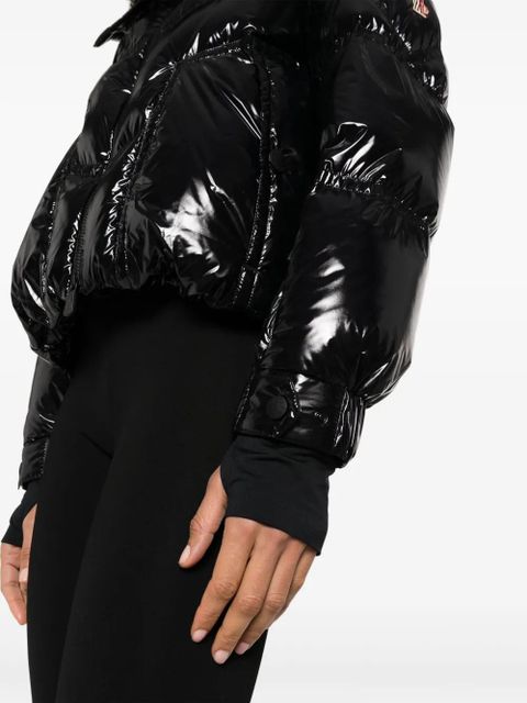 Moncler Grenoble logo-patch quilted puffer jacket - Black