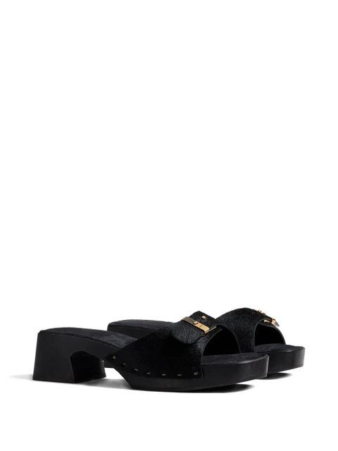 KHAITE Britt Clog haircalf buckle mules - Black - zdjęcie produktu nr 2
