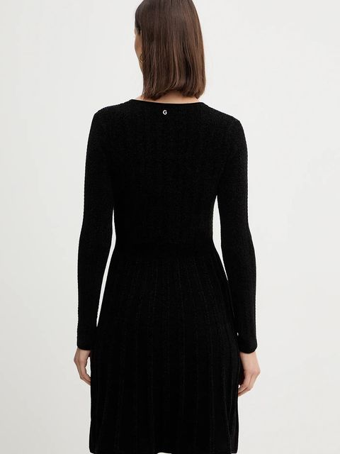 Guess sukienka MORGAN kolor czarny mini rozkloszowana W5BK79 Z3902