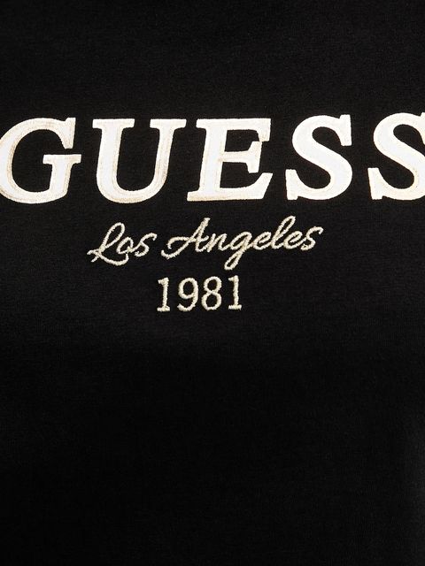Guess t-shirt bawełniany BIBIA damski kolor czarny V5BI15 KA260