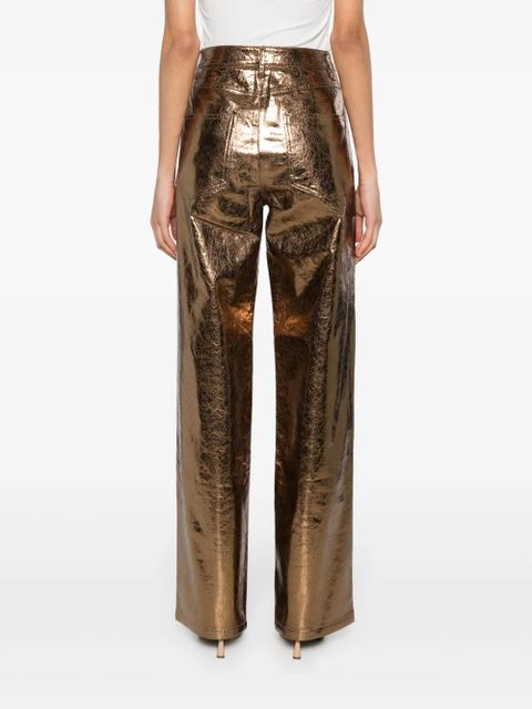 ROTATE BIRGER CHRISTENSEN high-waist straight-leg trousers - Gold