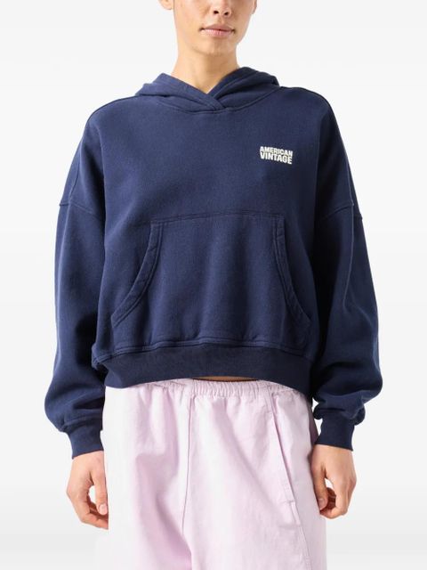 American Vintage Plizzy long-sleeved hoodie - Blue