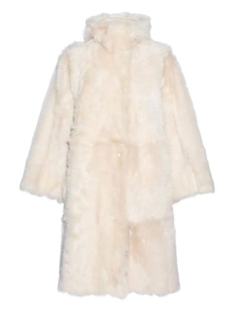 Yves Salomon Long Toscana coat - White - zdjęcie produktu nr 1