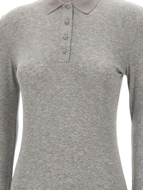 ENTIRE STUDIOS ribbed long-sleeve polo - Grey