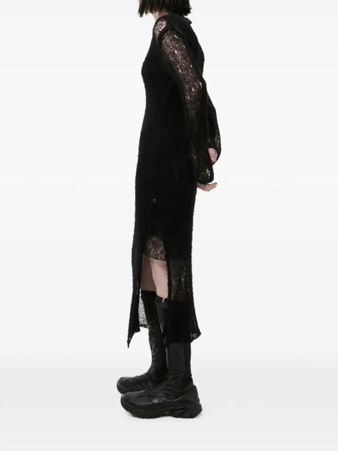 OUR LEGACY ragged open-knit dress - Black