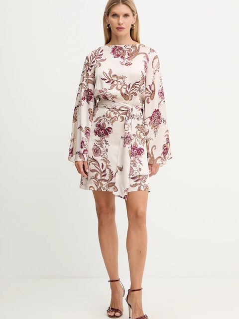 Marciano by Guess sukienka LOREDANA kolor beżowy mini prosta 5YGK40 7298A