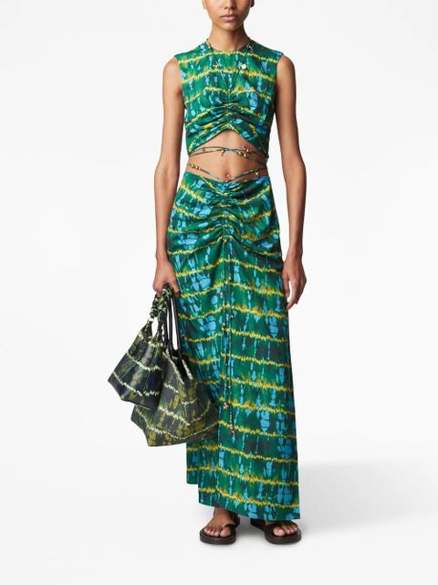Altuzarra graphic-print skirt - Green