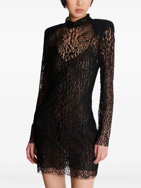 Balmain leopard-print bodycon dress - Black