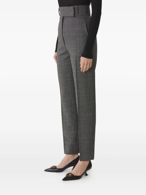 Lanvin high-waisted checked trousers - Grey