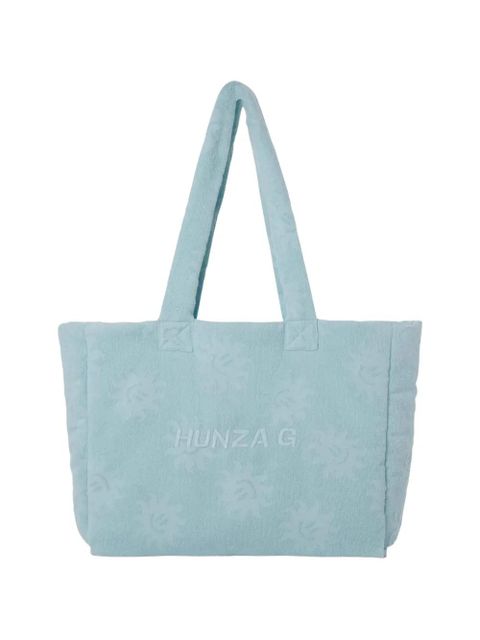 Hunza G Sunny towelling beach bag - Blue