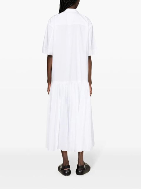 Jil Sander drop-waist cotton shirtdress - White - zdjęcie produktu nr 2