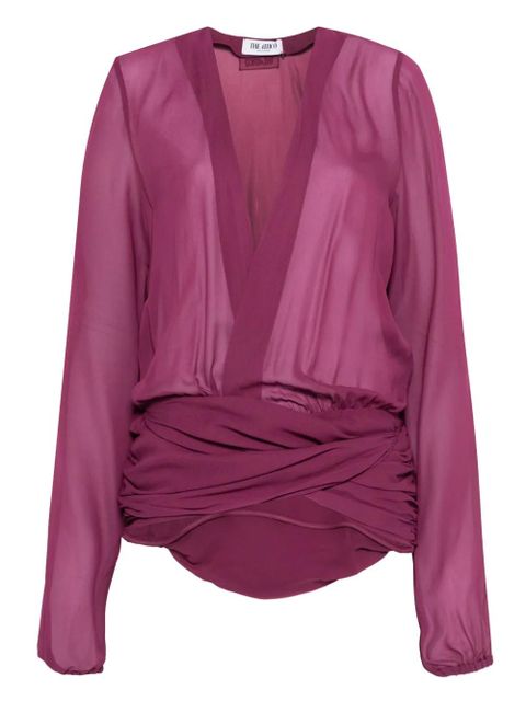 The Attico V-neck blouse - Purple - zdjęcie produktu nr 1