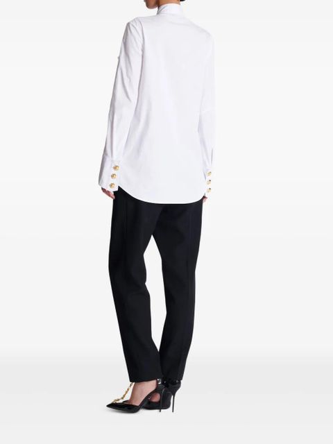 Balmain ruffled poplin shirt - White