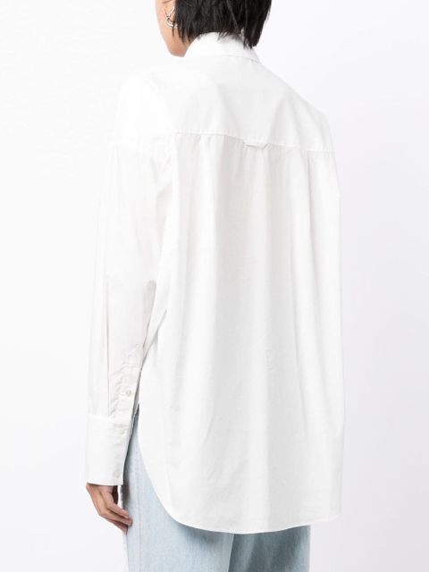 STAUD long-sleeve cotton shirt - White