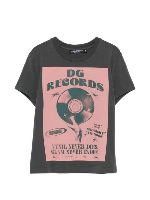 Dolce & Gabbana record-graphic T-shirt - Grey - zdjęcie produktu nr 1