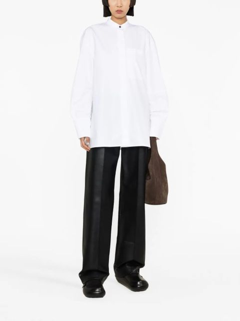 Jil Sander band-collar cotton shirt - White - zdjęcie produktu nr 2