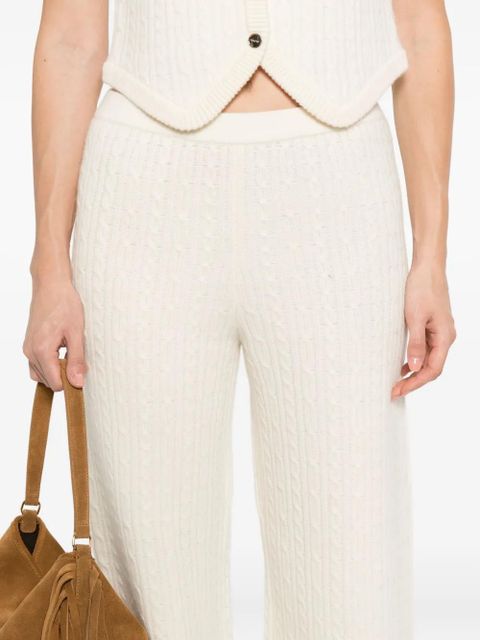 SANDRO ribbed pull-on trousers - Neutrals