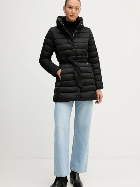 Geox kurtka puchowa BETTANIE kolor czarny przejściowa W5626N T3122