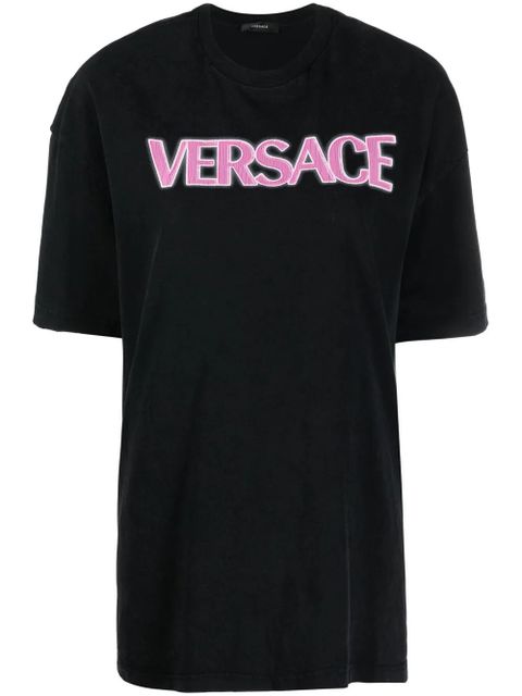Versace logo-print cotton T-shirt - Black - zdjęcie produktu nr 1